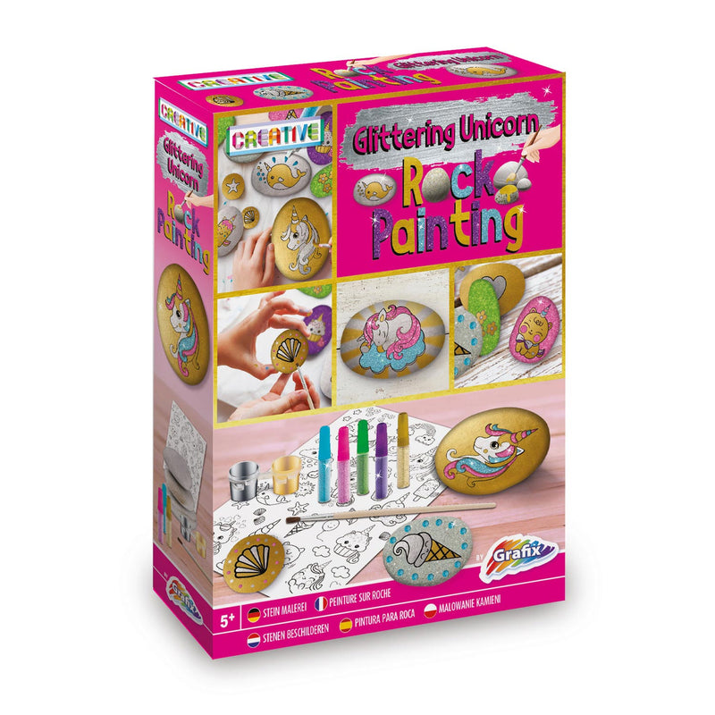 Load image into Gallery viewer, Grafix stenen schilderen glitter eenhoorn