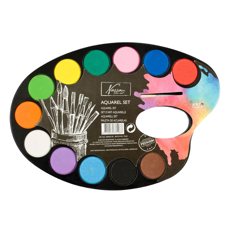 Load image into Gallery viewer, Creative craft group verfpalet aquarel, 12 kleuren