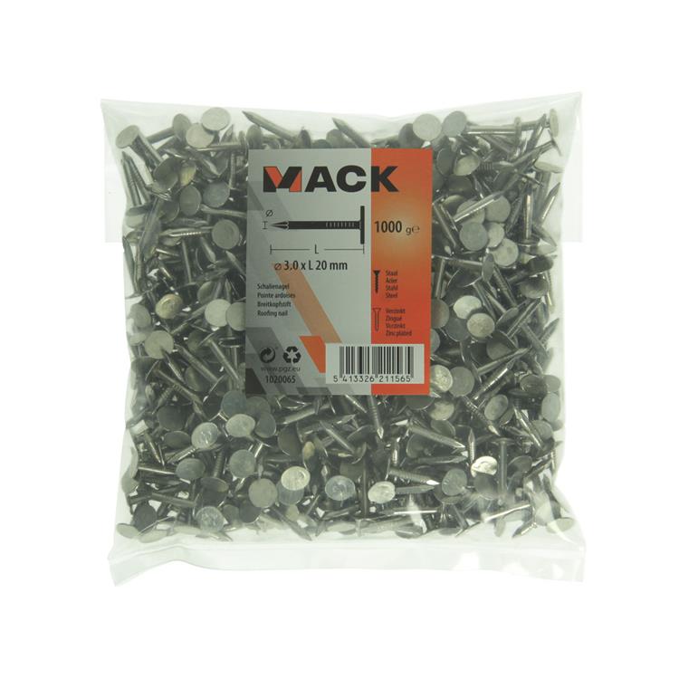 Load image into Gallery viewer, Mack 1020065 - schalienagel verzinkt 1000 gr 3,0 x 20 mm | 10 stuks