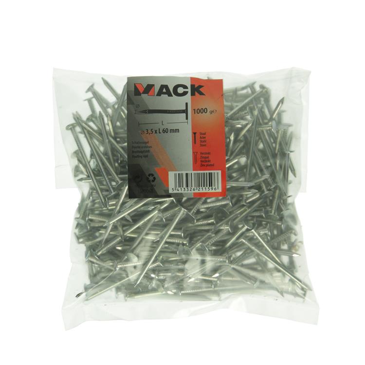 Load image into Gallery viewer, Mack 1020068 - schalienagel verzinkt 1000 gr 3,5 x 60 mm | 10 stuks