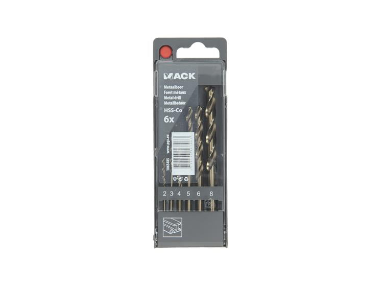 Load image into Gallery viewer, Mack 1065485 - metaalboor hss co5% din 338 set 6-delig 2-8mm | 5 stuks