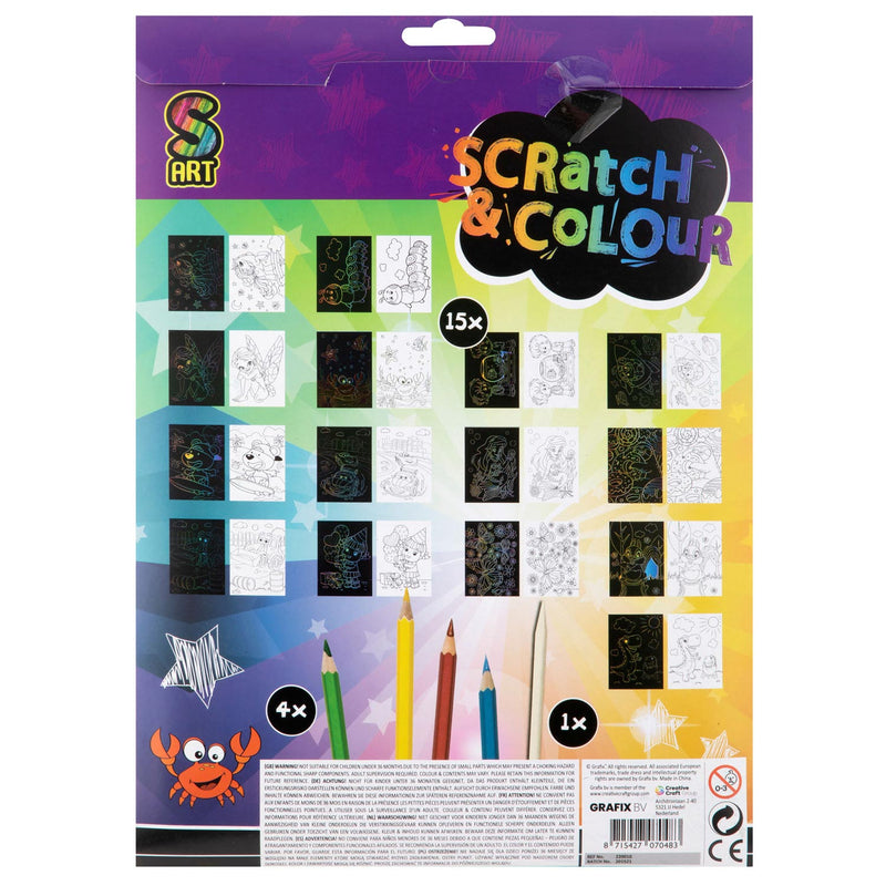 Load image into Gallery viewer, Grafix knutselset scratch en kleuren a4