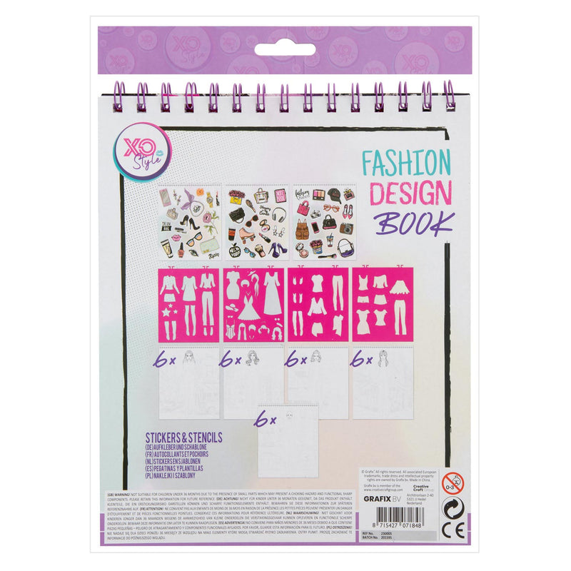 Load image into Gallery viewer, Grafix fashion design stickerboek + stencils