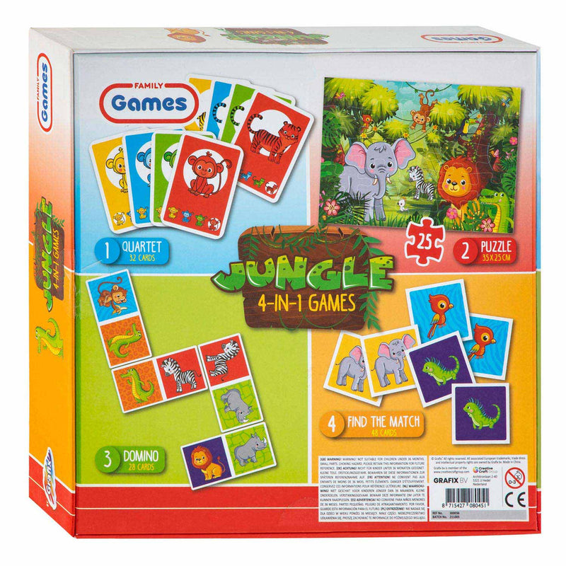 Afbeelding laden in galerijviewer, Grafix spellendoos 4in1 jungle