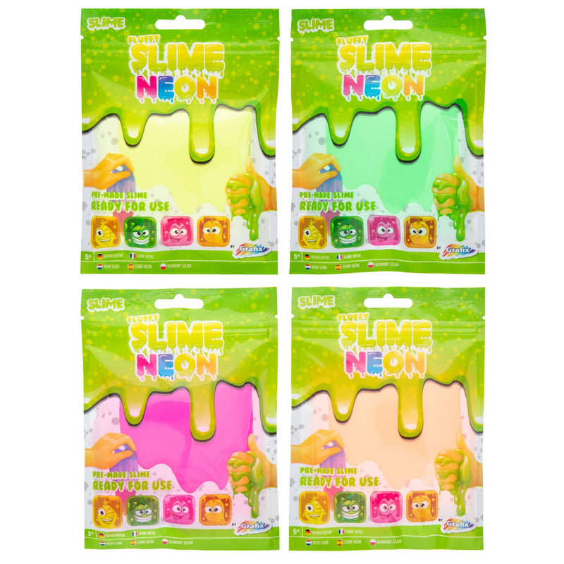 Load image into Gallery viewer, Grafix neon fluffy slijm
