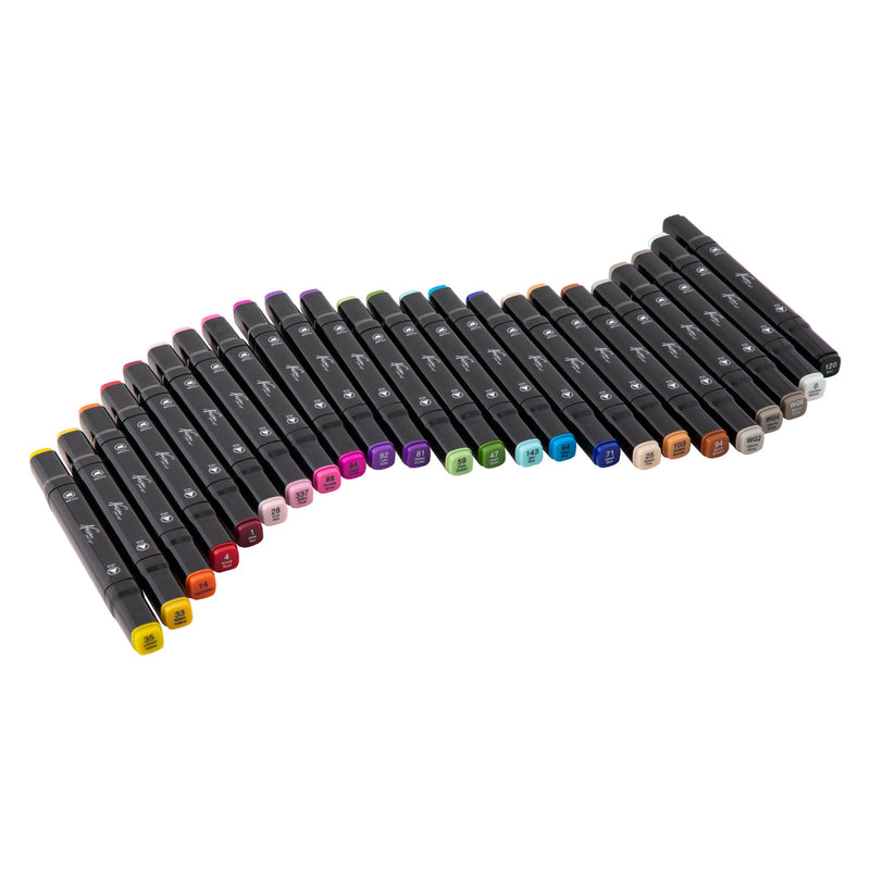 Load image into Gallery viewer, Nassau Fine Art Nassau Dual Tip Markers in Houten Koffer, 36st.