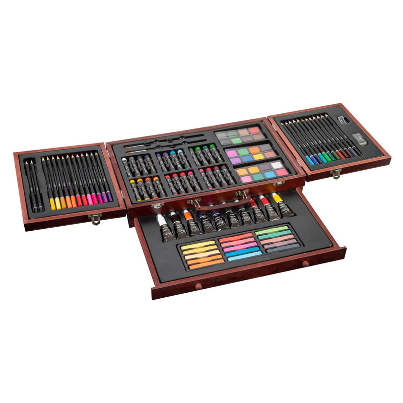 Load image into Gallery viewer, Nassau fine art nassau luxe kunstset creatief in houten koffer, 103dlg.