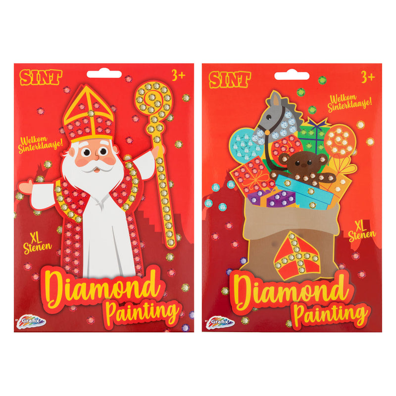 Afbeelding laden in galerijviewer, Grafix sinterklaas mozaiek diamond painting - xl stenen