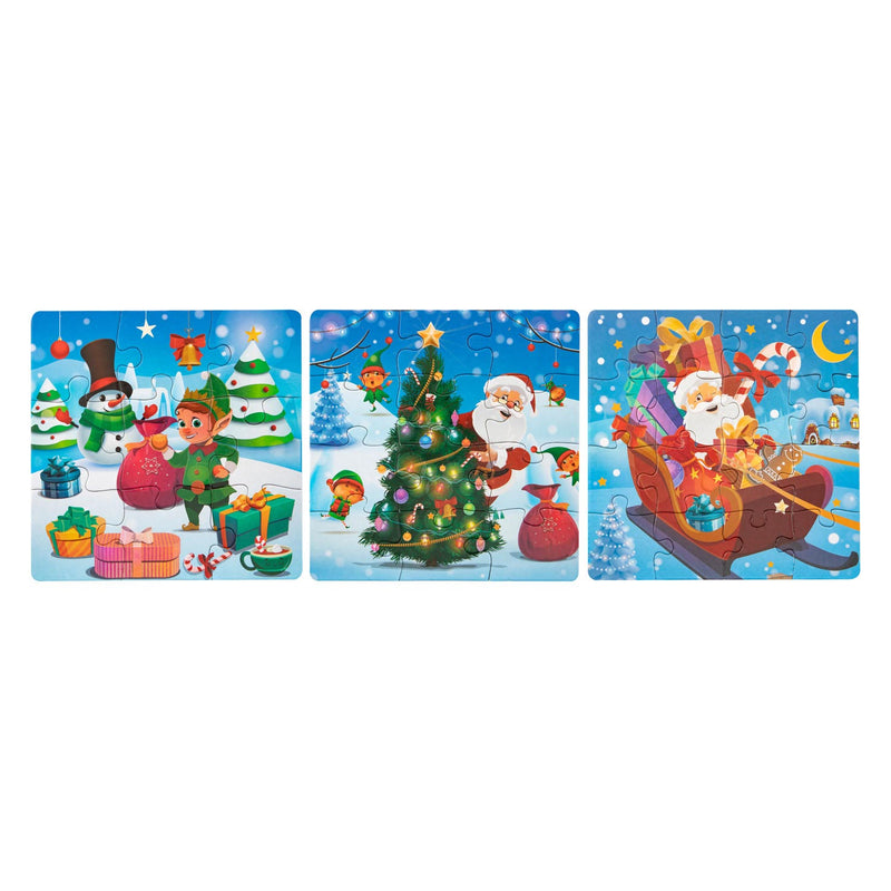 Load image into Gallery viewer, Grafix kerst 3-in-1 puzzel