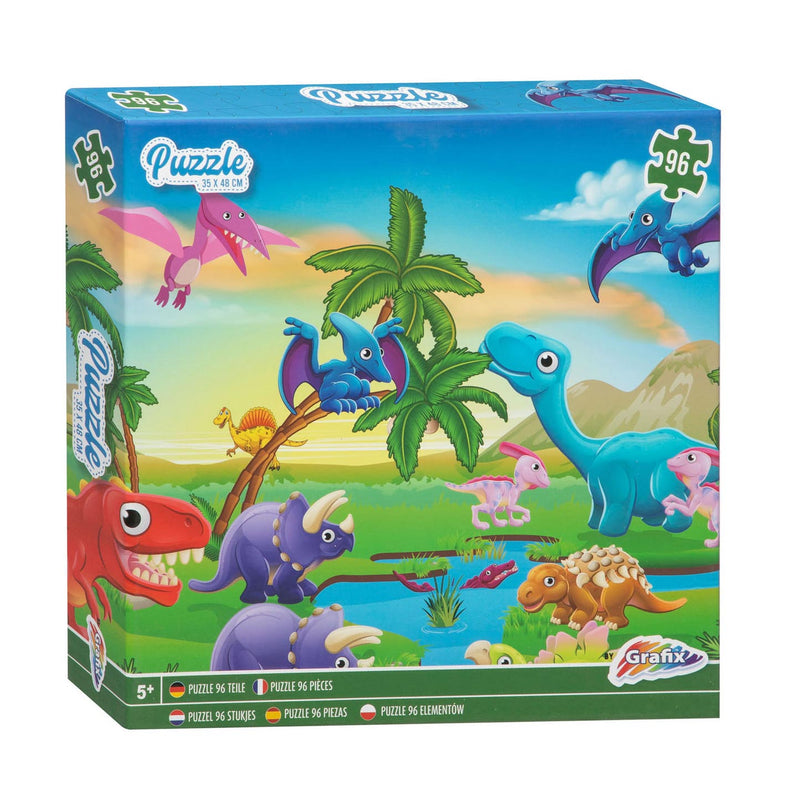 Load image into Gallery viewer, Grafix Legpuzzel Dinowereld, 96st.