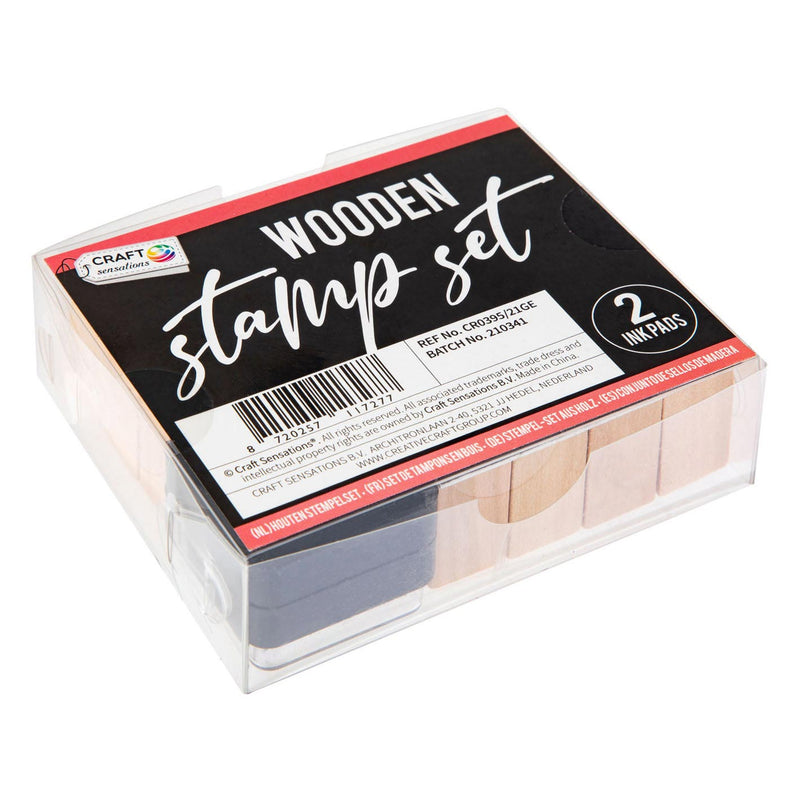 Load image into Gallery viewer, Grafix Houten Stempelset Cijfers Symbolen, 27dlg.