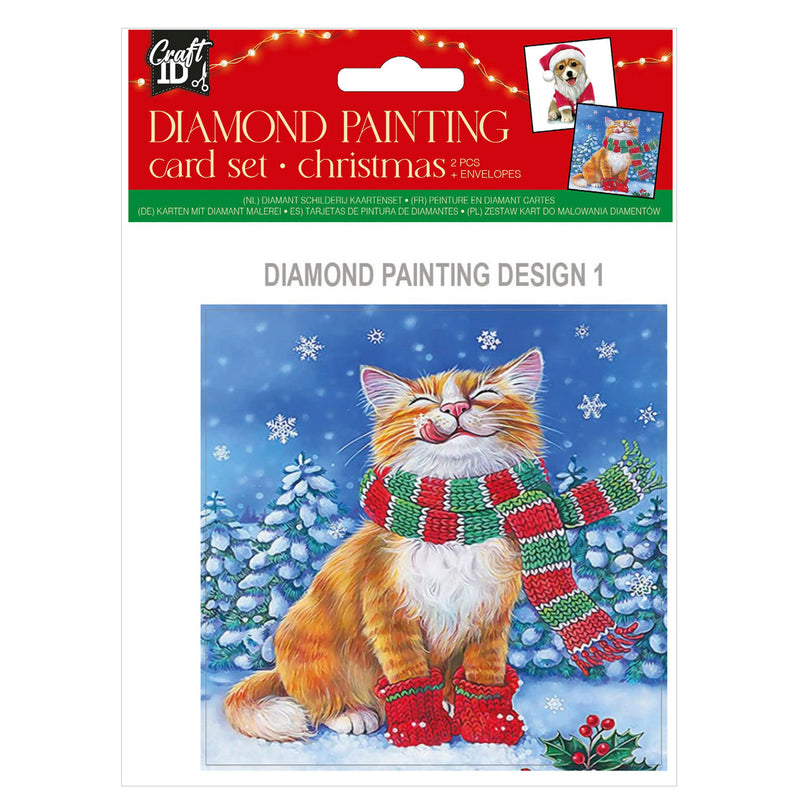 Load image into Gallery viewer, Grafix maak je eigen kerstkaarten diamond painting, 2st.