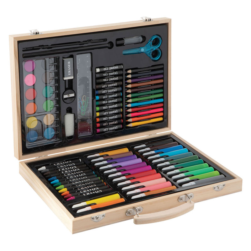 Load image into Gallery viewer, Grafix houten kleurkoffer fsc, 86dlg.