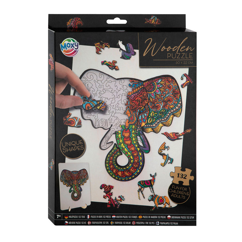 Load image into Gallery viewer, Creative craft group houten legpuzzel olifant, 132st.