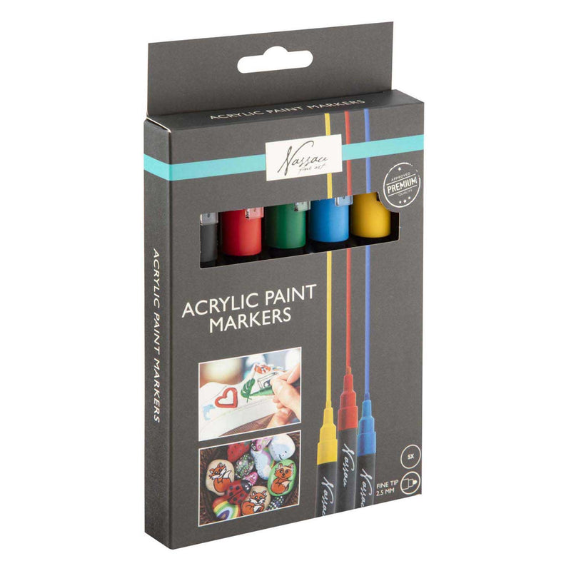 Load image into Gallery viewer, Creative craft group acryl markerset, 5 kleuren