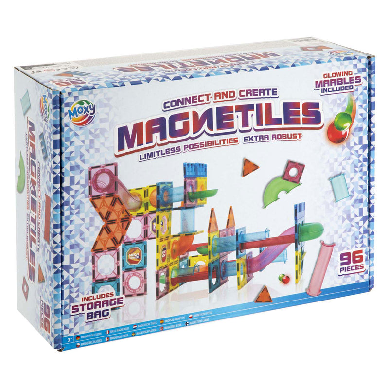 Afbeelding laden in galerijviewer, Creative craft group bouwspeelgoed magnetische tegels xl met opbergtas, 96dlg.