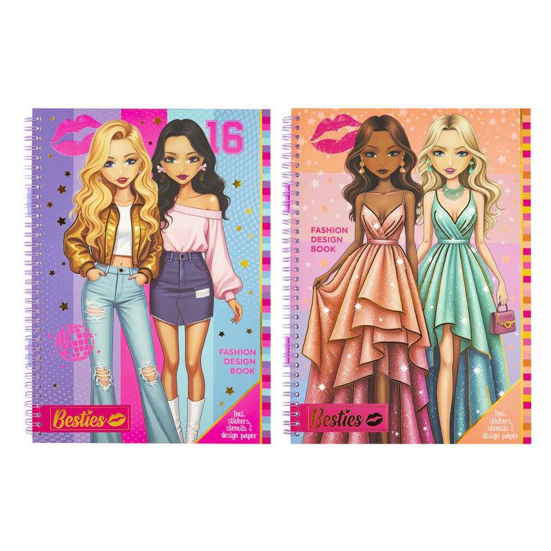 Load image into Gallery viewer, Creative craft group besties fashion ontwerpboek a4 met accessoires