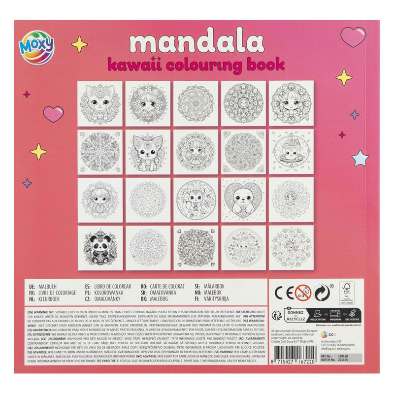 Load image into Gallery viewer, Creative craft group mandala kawaii kleurboek - 20 vellen