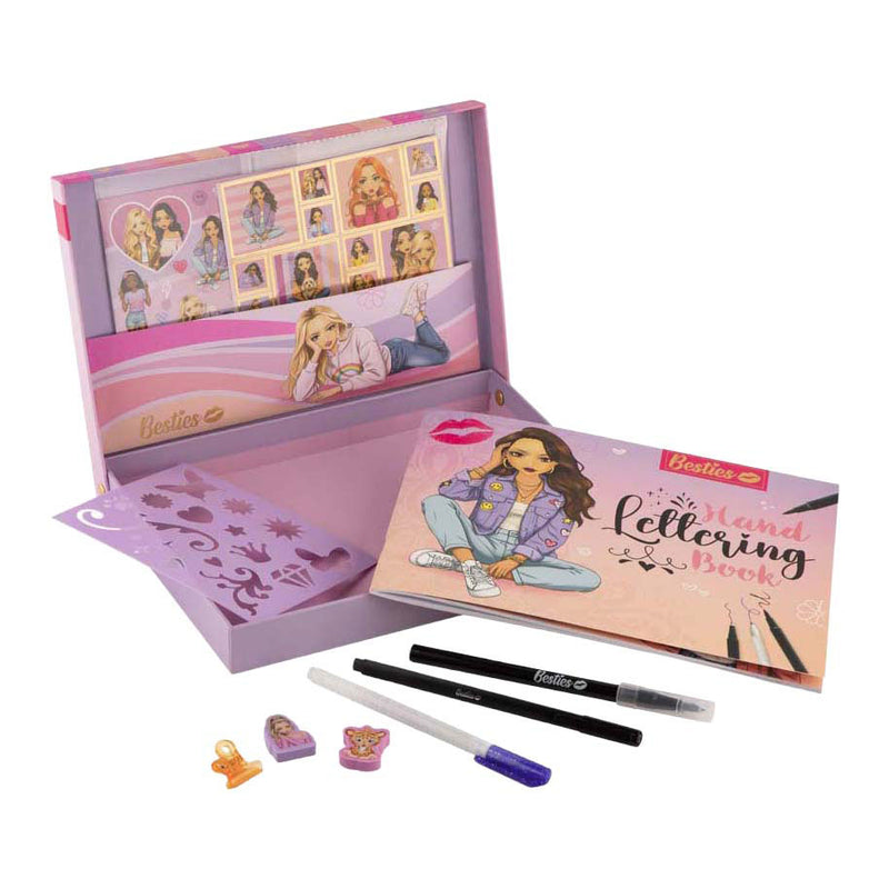 Afbeelding laden in galerijviewer, Creative craft group besties handlettering set incl. boek - 32 pagina's