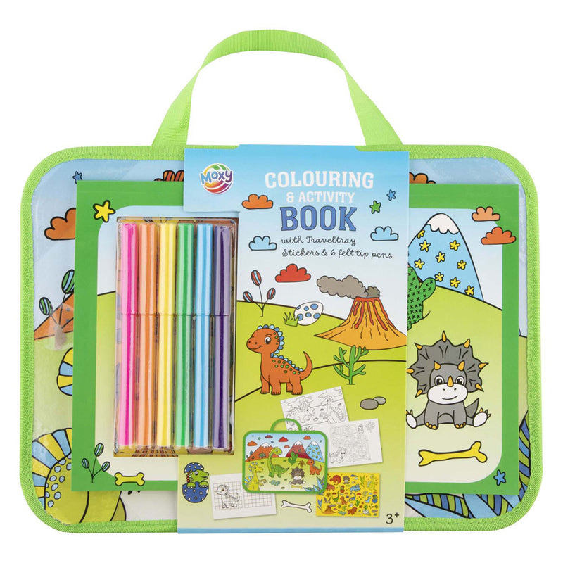Afbeelding laden in galerijviewer, Creative craft group reistray incl. kleur- activiteitenboek - dinosaurus