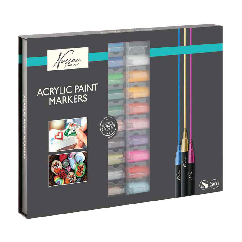 Load image into Gallery viewer, Creative craft group nassau acryl markerset - 20st.