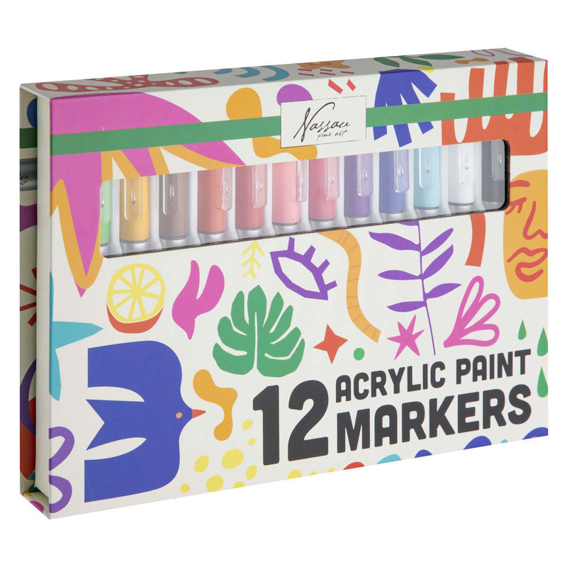 Load image into Gallery viewer, Creative craft group nassau grote acryl verfmarkers - 12st.
