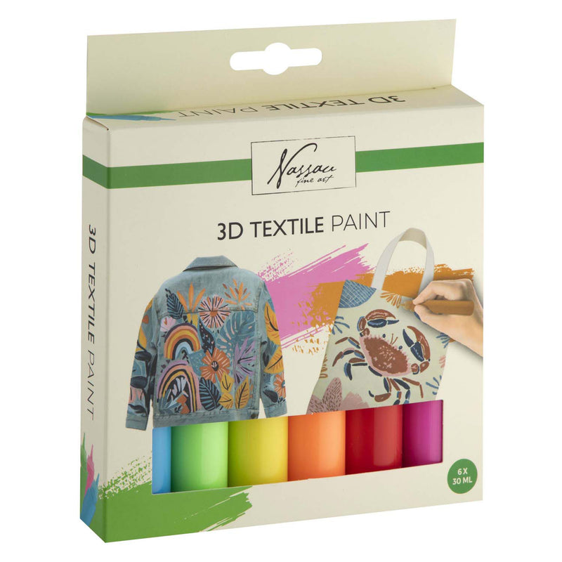 Load image into Gallery viewer, Creative craft group nassau 3d textielverf set - 6st.