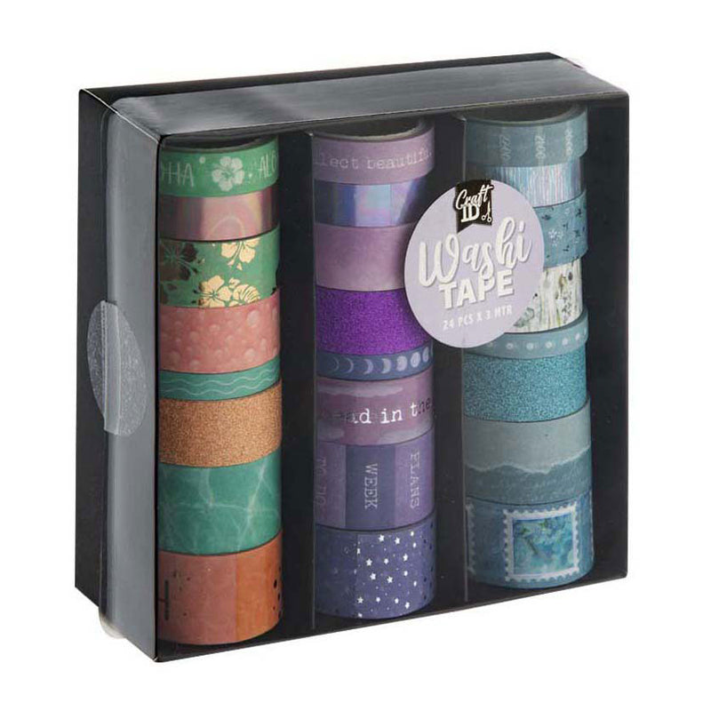 Afbeelding laden in galerijviewer, Creative craft group washi tape 3m - 24st.