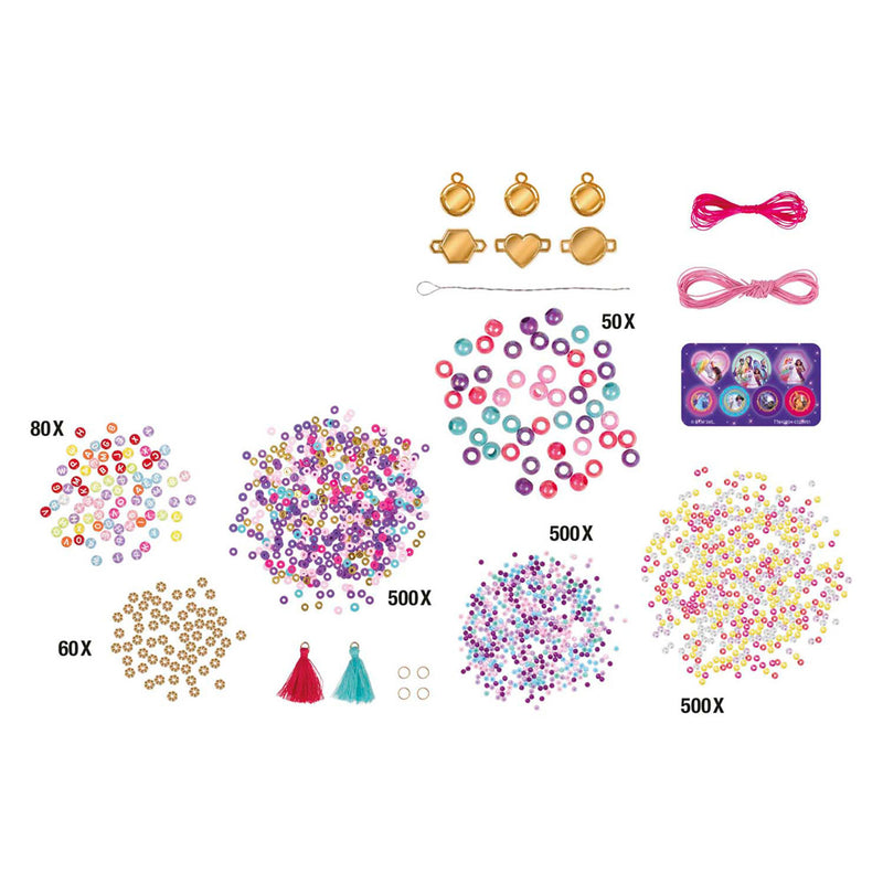 Load image into Gallery viewer, Totum unicorn academy kralen set 1500-delig armbandjes maken - creatief speelgoed vanaf 3 jaar - bedel armbandjes met goudkleurige letter- en speciale kralen