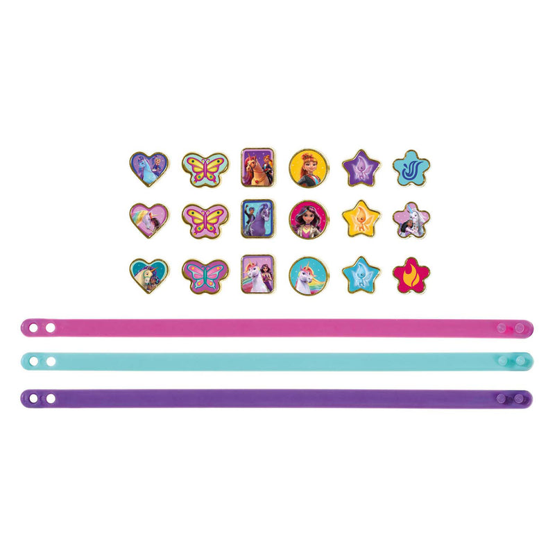 Load image into Gallery viewer, Totum unicorn academy speelgoed 3 schuif armbandjes maken met 18 bedels - speelgoed meisjes vanaf 3 jaar - cadeau tip