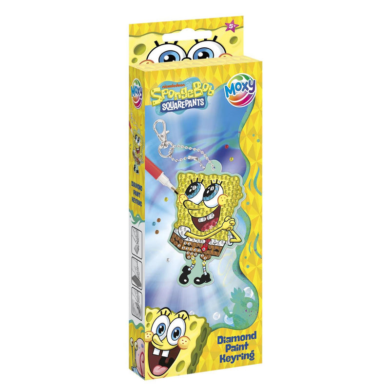 Afbeelding laden in galerijviewer, Moxy spongebob diamond painting sleutelhanger 20.5x7.5cm