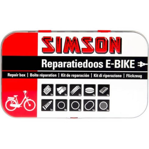 Load image into Gallery viewer, reparatiedoos E-bike aluminium rood wit 14-delig