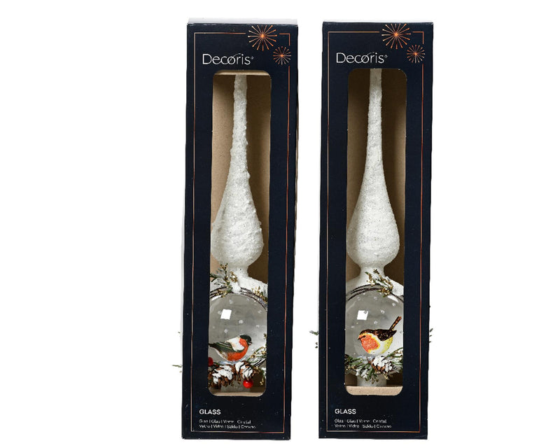 Afbeelding laden in galerijviewer, Decoris piek vogels van glas dia8cmx31cm
