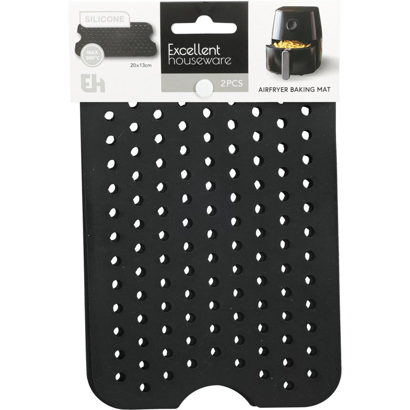Load image into Gallery viewer, Excellent houseware airfryer mat siliconen 21x13cm zwart