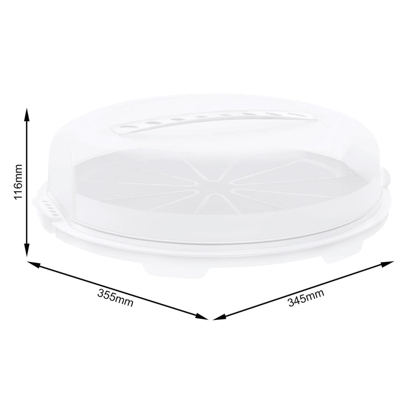 Load image into Gallery viewer, Rotho fresh taartdoos 35.5 cm wit transparant