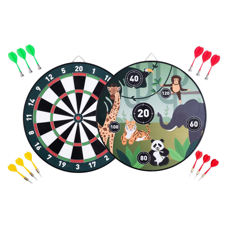 Afbeelding laden in galerijviewer, Magnetisch dartbord dubbelzijdig dieren