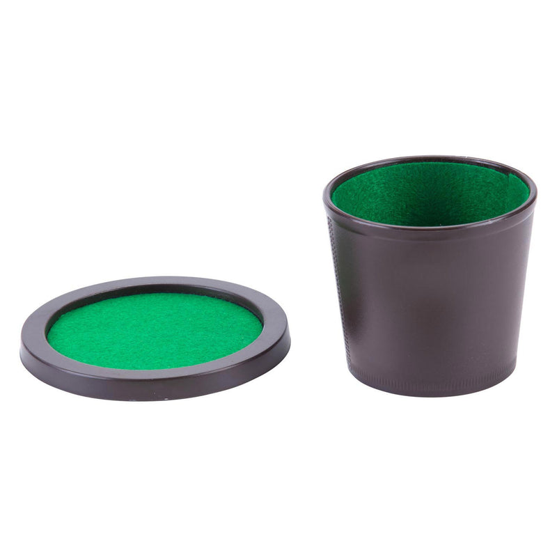 Load image into Gallery viewer, Longfield pokerbeker met deksel – inclusief 2 sets dobbelstenen (16 mm) – dobbelset – klassiek dobbelspel familiespel – engelhart
