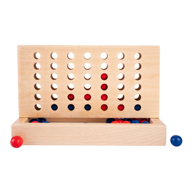 Load image into Gallery viewer, Longfield vier op een rij – strategisch spel – hout – rode en blauwe stenen – klassiek denk- en strategiespel – engelhart