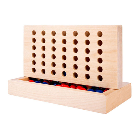 Load image into Gallery viewer, Longfield vier op een rij – strategisch spel – hout – rode en blauwe stenen – klassiek denk- en strategiespel – engelhart