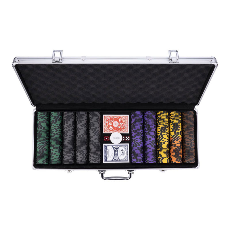 Load image into Gallery viewer, Longfield pokerset in zilveren koffer - high stake 500 chips 14gr.