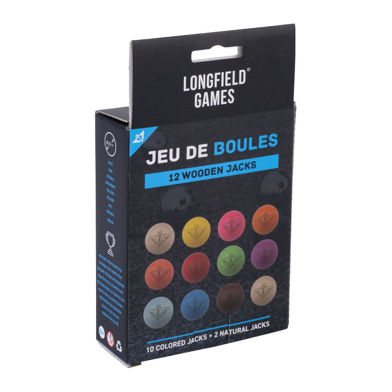 Afbeelding laden in galerijviewer, Engelhart jeu de boules houten buts set – 12 stuks fluor naturel – ø30 mm – pétanque – longfield