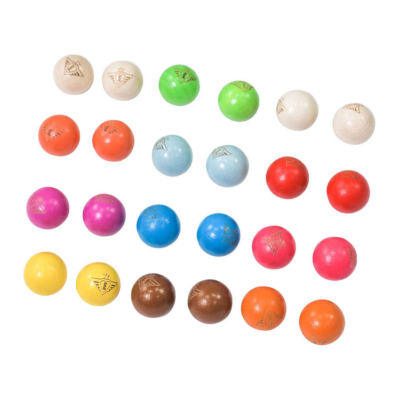 Load image into Gallery viewer, Engelhart jeu de boules houten buts set – 24 stuks fluor naturel – ø30 mm – pétanque – longfield