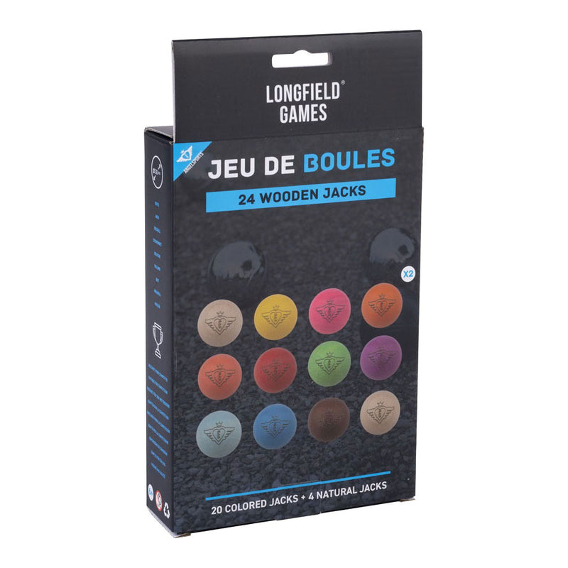 Load image into Gallery viewer, Engelhart jeu de boules houten buts set – 24 stuks fluor naturel – ø30 mm – pétanque – longfield