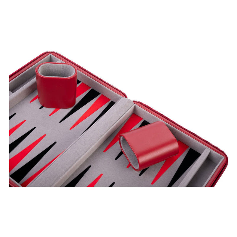 Load image into Gallery viewer, Engelhart backgammon reisspel met rits - rood