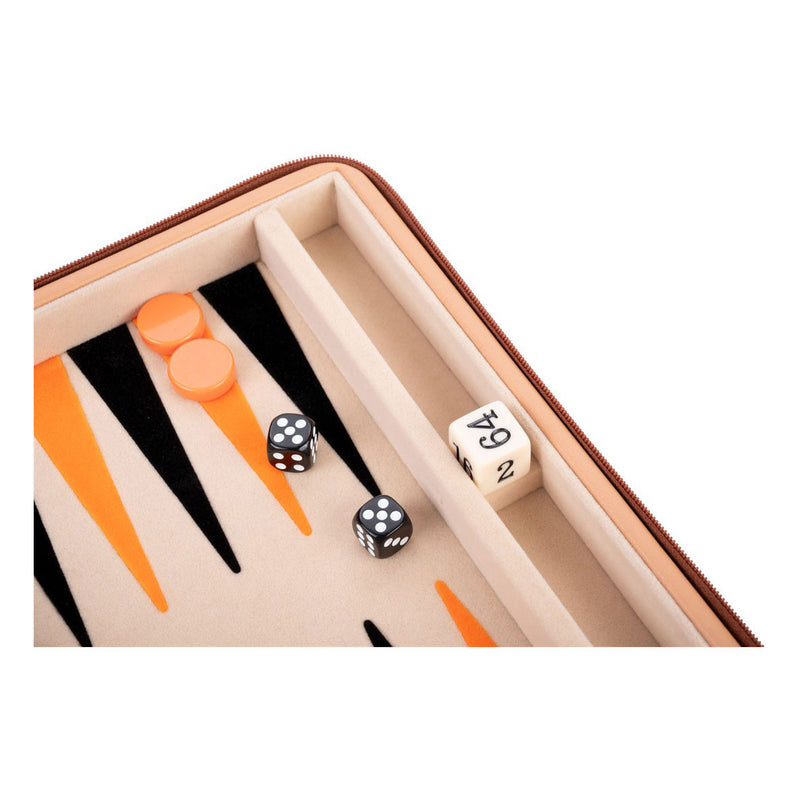 Load image into Gallery viewer, Engelhart backgammon reisspel met rits - beige