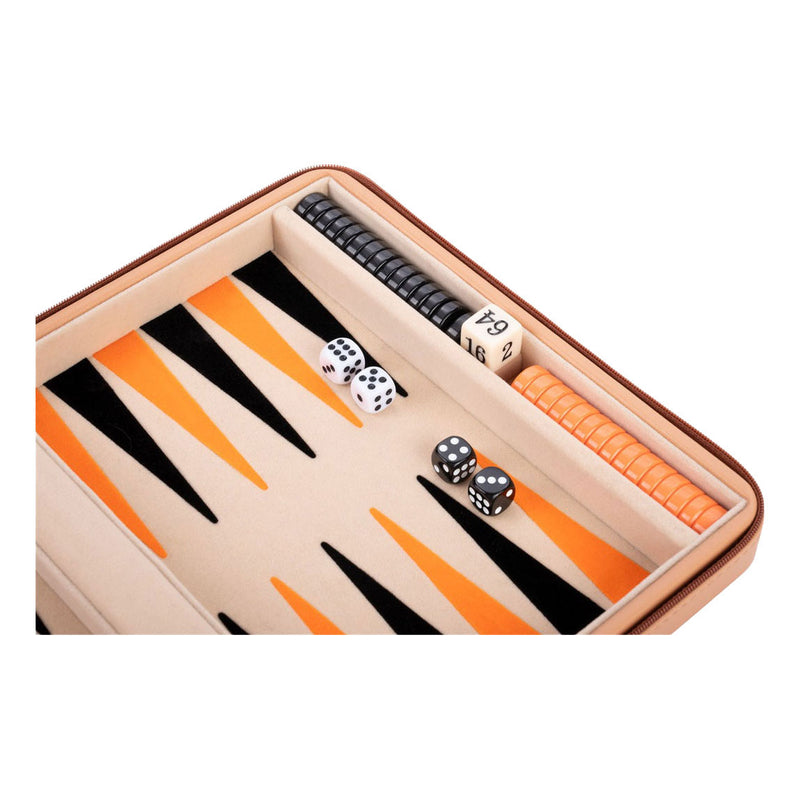 Load image into Gallery viewer, Engelhart backgammon reisspel met rits - beige