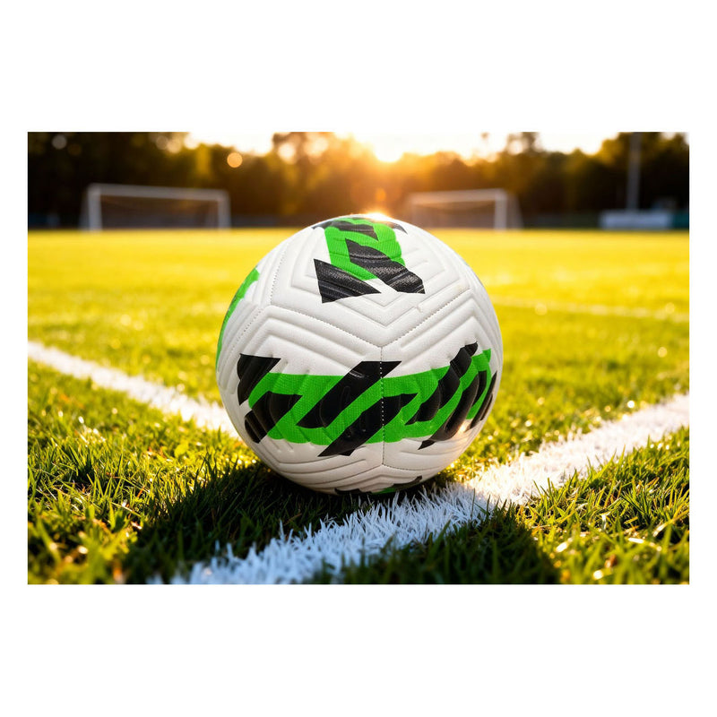 Load image into Gallery viewer, Engelhart voetbal wit groen zwart maat 5 – 400 gram – speelbal voor buiten, training en recreatief gebruik