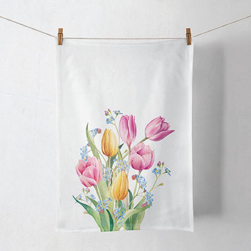 Load image into Gallery viewer, Ambiente theedoek tulips bouquet