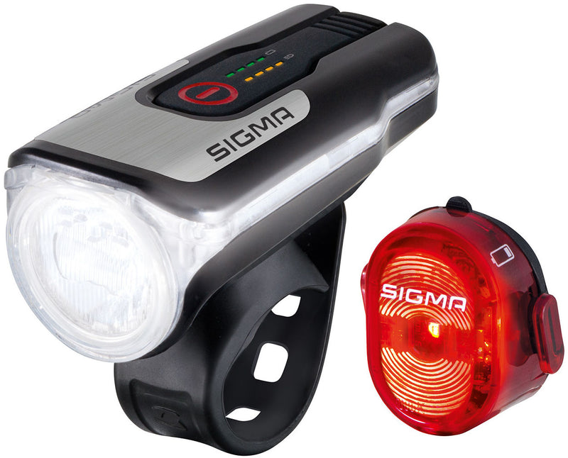 Load image into Gallery viewer, Verlichtingset Sigma Aura 80 USB koplamp + Nugget II achterlicht