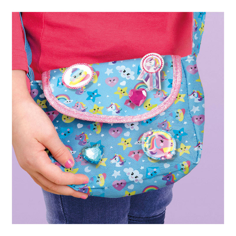 Load image into Gallery viewer, Totum unicorn 2 in 1 knutselset armbandjes maken sieraden en tasje versieren - creatief speelgoed meisjes vanaf 4 jaar cadeau tip knutselen